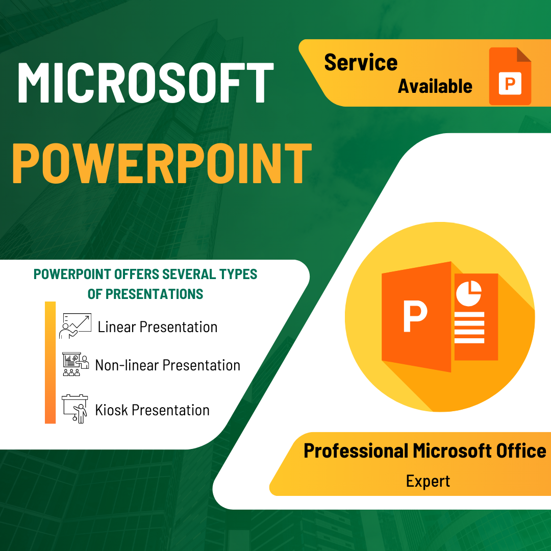 Microsoft PowerPoint logo, an adapted 'P' on a white foundation